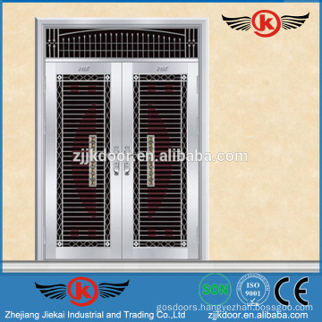 JK-SS9046 commercial double steel swing exterior metal insulated door